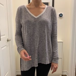 Wilfred V-Neck Asymmetrical Knit Sweater